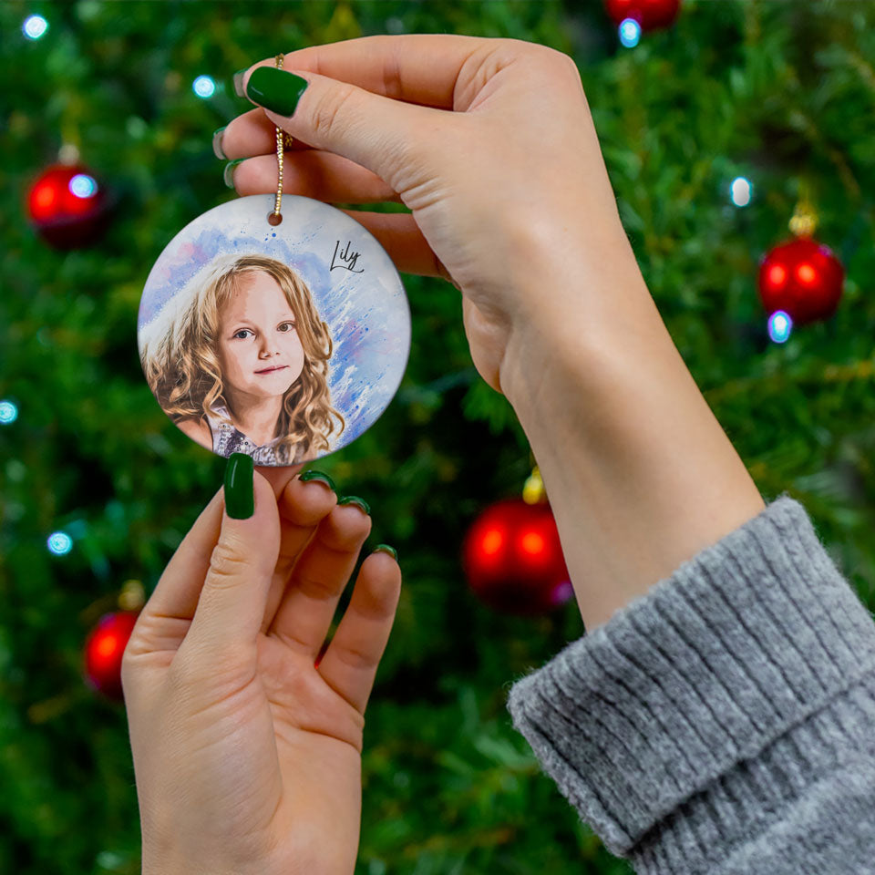 Personalized Ornaments Watercolor Style | Personalized Gifts for Kids Personalized Gifts For U
